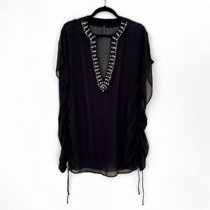 Victoria’s Secret Rhinestone Black Swim Coverup XS